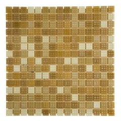 Мозаика стеклянная бежевая