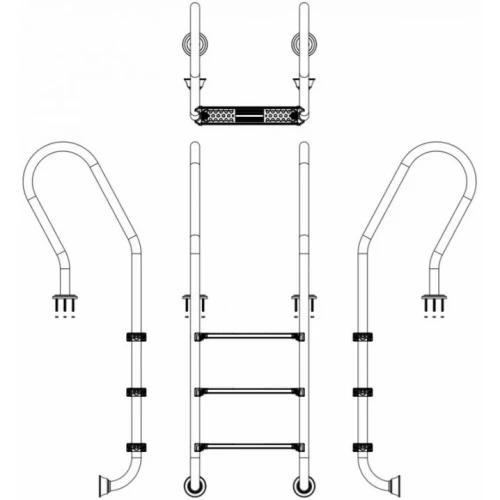 Лестница Emaux Mixta SFF315-SR (3 ступени)