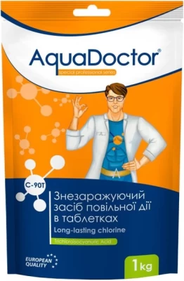 Хлор тривалої дії AquaDOCTOR С90-T 1 кг