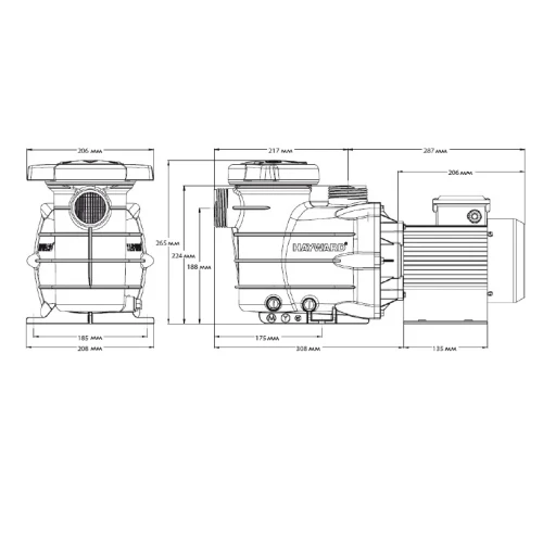 Насос Hayward Powerline 1.0 HP 15 м3/ч