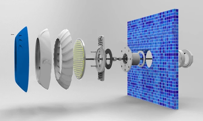 Прожектор светодиодный Aquaviva Blue 003 546LED 33 Вт RGB, с закладной