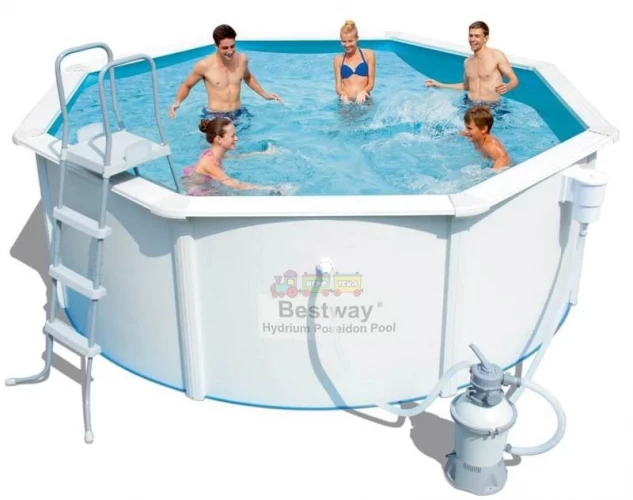 Круглый сборный бассейн 300*120 с песочным фильтром Bestway Hydrium 56566