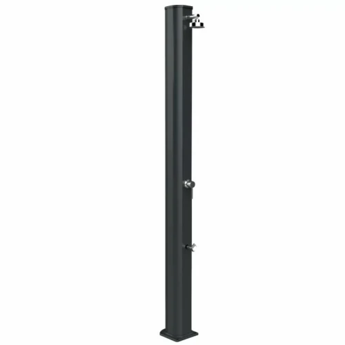 Душ сонячний Aquaviva Big Jolly алюмінієвий з мийкою для ніг, антрацит A320/7016, 35 л