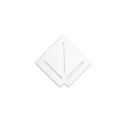 Угловой элемент AquaViva DK-25-1 Matt для переливной решетки 90° 245/25 мм (белый)