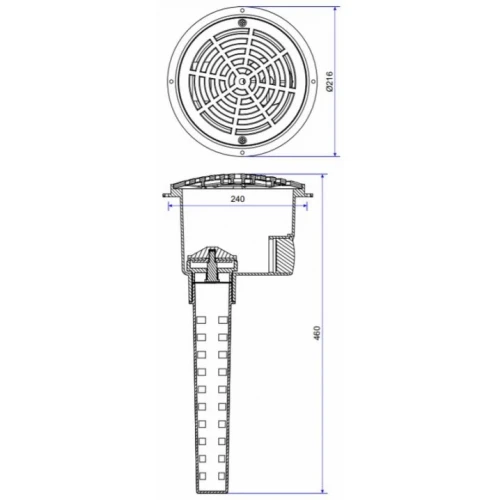 Гидростатический клапан Emaux EM2833HV, под лайнер
