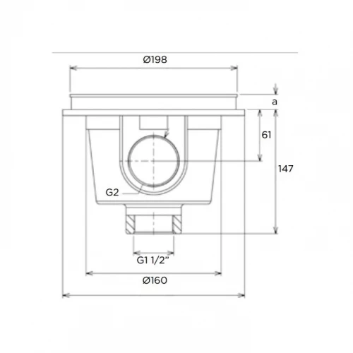 Слив донный Flexinox 87198011, под бетон