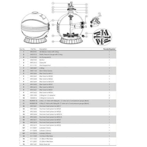 Фильтр Emaux MFS27А 14 м3/ч, D675